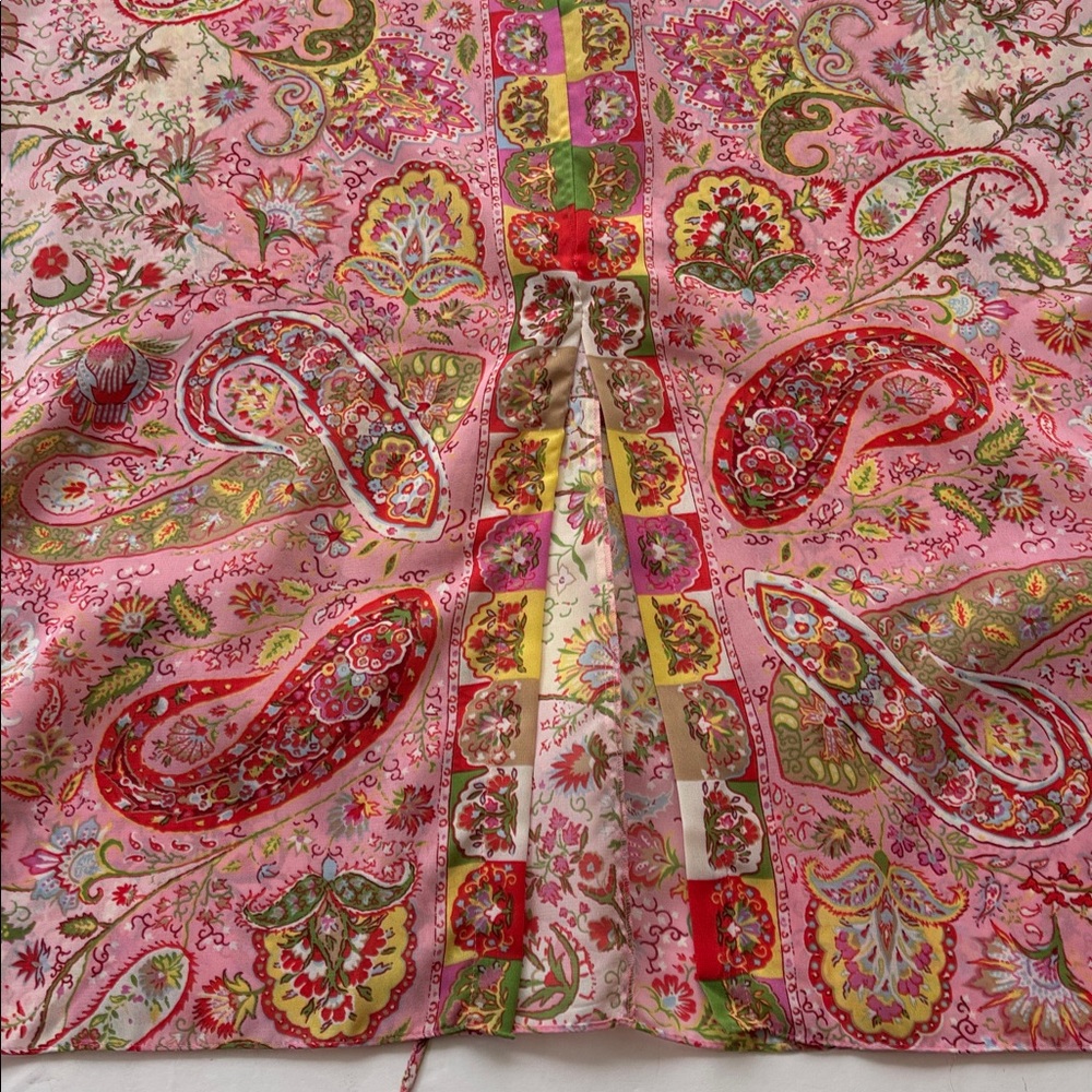 Natori Vintage y2K Luxury Slip Dress Set Matching Robe Kimono Caftan Large Pink - Picture 11 of 17